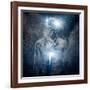 Man with Conceptual Spiritual Body Art-NejroN Photo-Framed Art Print