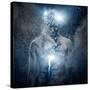 Man with Conceptual Spiritual Body Art-NejroN Photo-Stretched Canvas