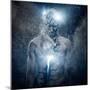 Man with Conceptual Spiritual Body Art-NejroN Photo-Mounted Art Print