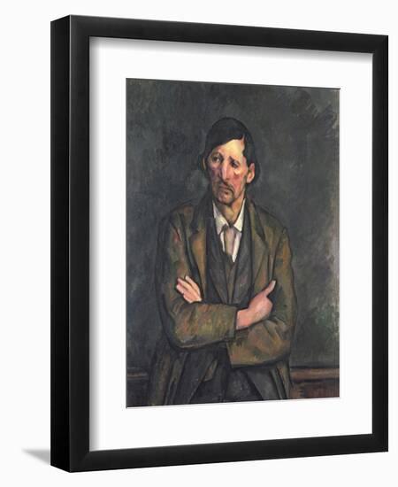 Man with Crossed Arms, c.1899-Paul Cézanne-Framed Premium Giclee Print