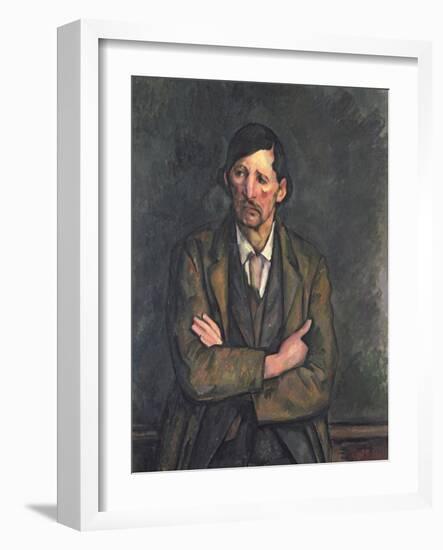 Man with Crossed Arms, c.1899-Paul Cézanne-Framed Giclee Print