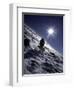 Man with Dog Climbing Arapahoe Peak in Strong Wind and Snow, Colorado-Michael Brown-Framed Photographic Print