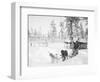 Man with Dogsled-null-Framed Photographic Print