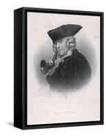 Man with Ear Trumpet-null-Framed Stretched Canvas