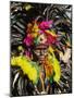 Man with Facial Decoration and Head-Dress with Feathers at Mardi Gras Carnival, Philippines-Alain Evrard-Mounted Photographic Print