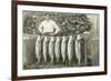Man with Fish Hanging on Pole-null-Framed Art Print