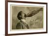 Man with Fish Sticking Out of Mouth-null-Framed Art Print