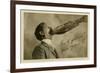 Man with Fish Sticking Out of Mouth-null-Framed Premium Giclee Print