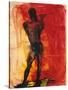 Man with Flute-Rainer Fetting-Stretched Canvas