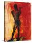 Man with Flute-Rainer Fetting-Stretched Canvas