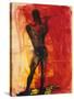 Man with Flute-Rainer Fetting-Stretched Canvas