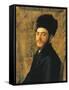 Man with Fur Hat-Isidor Kaufmann-Framed Stretched Canvas