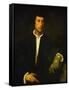 Man with Glove-Titian (Tiziano Vecelli)-Framed Stretched Canvas
