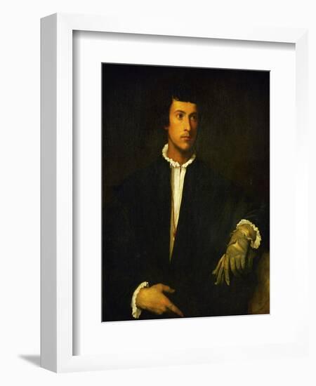 Man with Glove-Titian (Tiziano Vecelli)-Framed Giclee Print