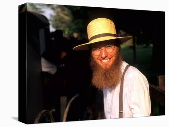 Man with Hat in Intercourse, Amish Country, Pennsylvania, USA-Bill Bachmann-Stretched Canvas