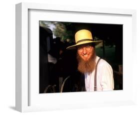 Man with Hat in Intercourse, Amish Country, Pennsylvania, USA-Bill Bachmann-Framed Photographic Print