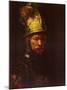 Man with Helmet-Rembrandt van Rijn-Mounted Art Print