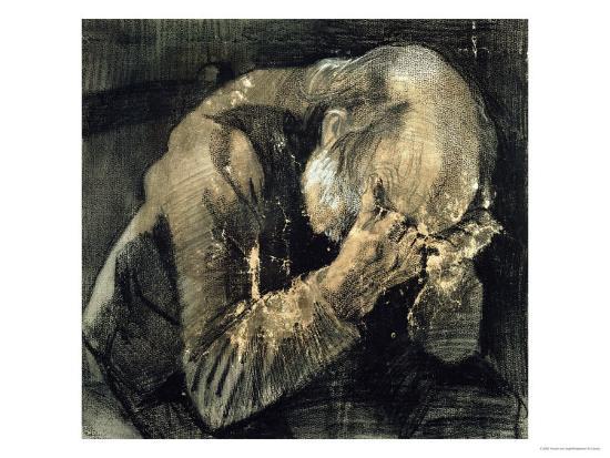 'Man with His Head in His Hands' Giclee Print - Vincent van Gogh ...