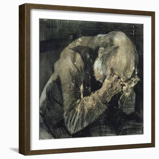 Man with His Head in His Hands-Vincent van Gogh-Framed Giclee Print