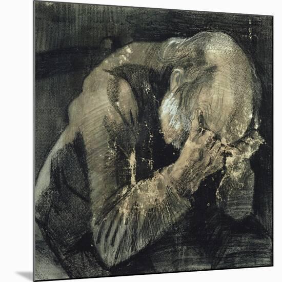 Man with His Head in His Hands-Vincent van Gogh-Mounted Giclee Print