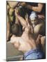 Man with His Upper Torso Nude, Detail from Adoration of the Child, 1569-Pellegrino Tibaldi-Mounted Giclee Print