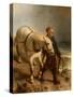 Man with Horse and Lantern-null-Stretched Canvas