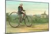 Man with Large Tricycle-null-Mounted Art Print