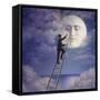 Man with Moon-Dan Craig-Framed Stretched Canvas