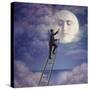 Man with Moon-Dan Craig-Stretched Canvas