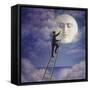 Man with Moon-Dan Craig-Framed Stretched Canvas