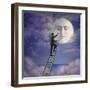 Man with Moon-Dan Craig-Framed Giclee Print