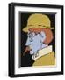 Man with Moustache, Profile-Henri Gaudier-Brzeska-Framed Premium Giclee Print