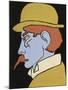 Man with Moustache, Profile-Henri Gaudier-Brzeska-Mounted Giclee Print
