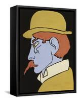 Man with Moustache, Profile-Henri Gaudier-Brzeska-Framed Stretched Canvas