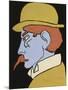 Man with Moustache, Profile-Henri Gaudier-Brzeska-Mounted Giclee Print