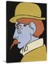 Man with Moustache, Profile-Henri Gaudier-Brzeska-Stretched Canvas
