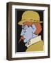 Man with Moustache, Profile-Henri Gaudier-Brzeska-Framed Giclee Print