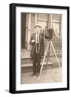 Man with Old Camera-null-Framed Art Print