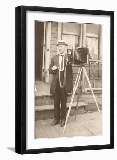 Man with Old Camera-null-Framed Art Print