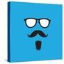 Man with Old Style Mustache, Beard & Sunglasses Vector-smarnad-Stretched Canvas