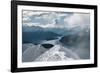 Man with Open Arms at Roy's Peak Iconic Lookout in Winter Season. Wanaka, New Zealand-Andres Jacobi-Framed Photographic Print