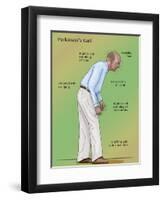 Man with Parkinson's Disease, Illustration-Monica Schroeder-Framed Giclee Print