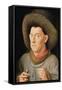 Man with Pinks-Jan van Eyck-Framed Stretched Canvas