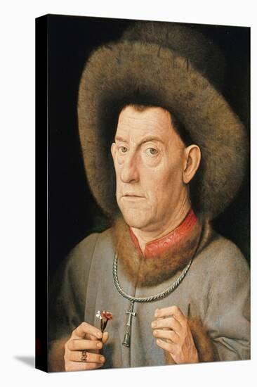 Man with Pinks-Jan van Eyck-Stretched Canvas