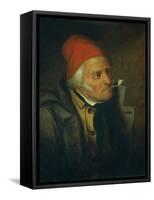 Man with Red Hat and Pipe-Cornelius Krieghoff-Framed Stretched Canvas