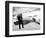 Man with Sheep on Snowy Hills, 1943-null-Framed Photographic Print