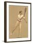 Man with Tennis Racket-null-Framed Art Print