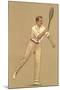 Man with Tennis Racket-null-Mounted Art Print