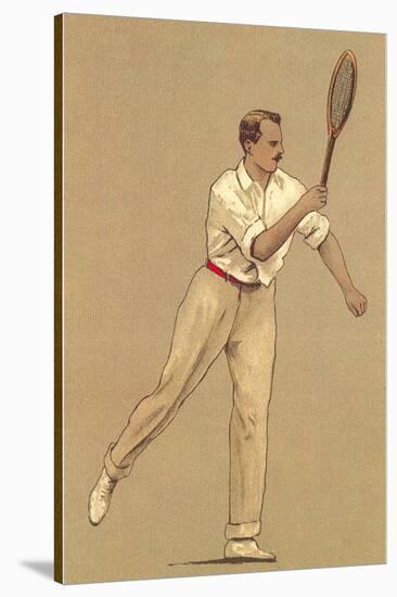 Man with Tennis Racket-null-Stretched Canvas