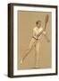 Man with Tennis Racket-null-Framed Art Print